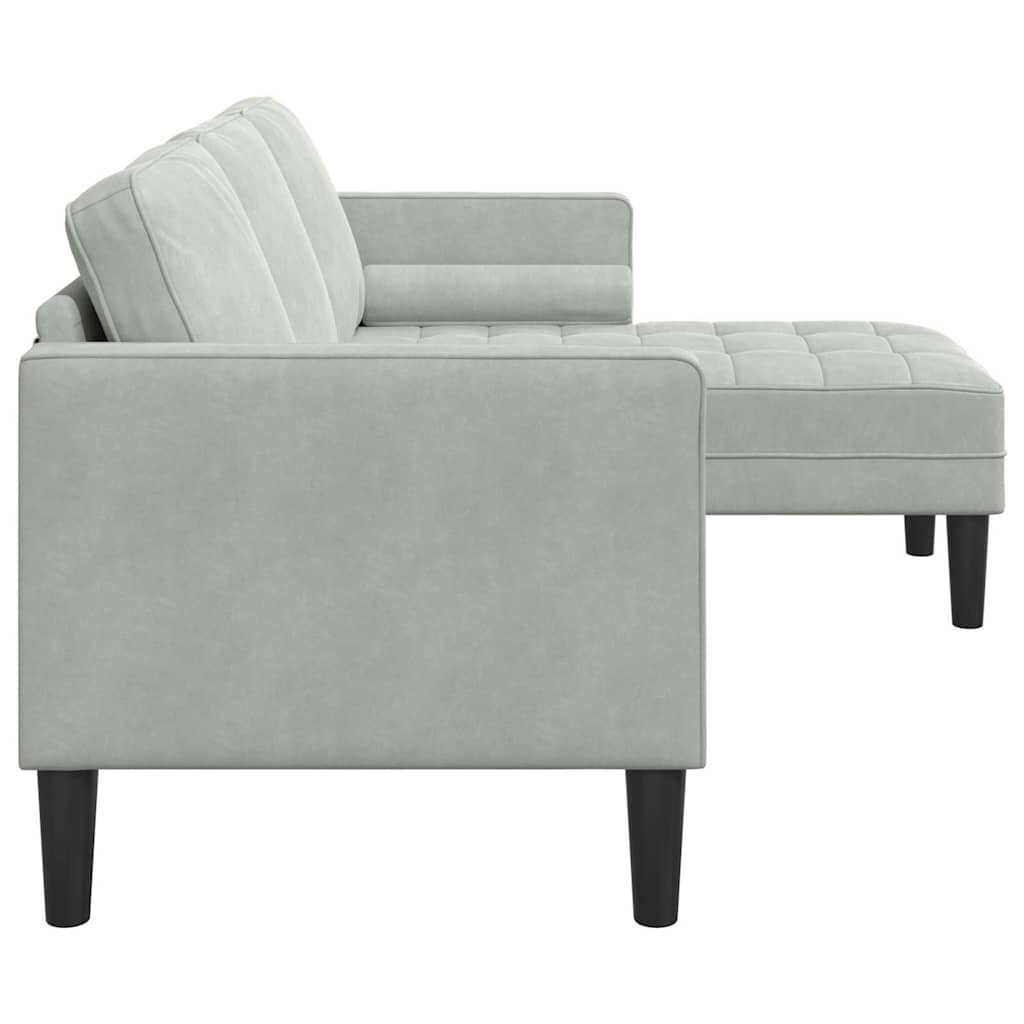 8721158783967_wbg-si_en_hd_4 vidaXL Sofa Set Light grey 173 x 131 x 67 cm Velvet - Image 4