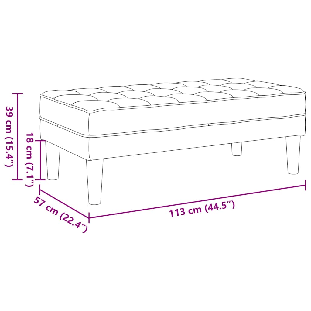 8721158784087_wbg-siz_en_hd_1 vidaXL Bench Black 113 x 57 x 39 cm Fabric - Image 9