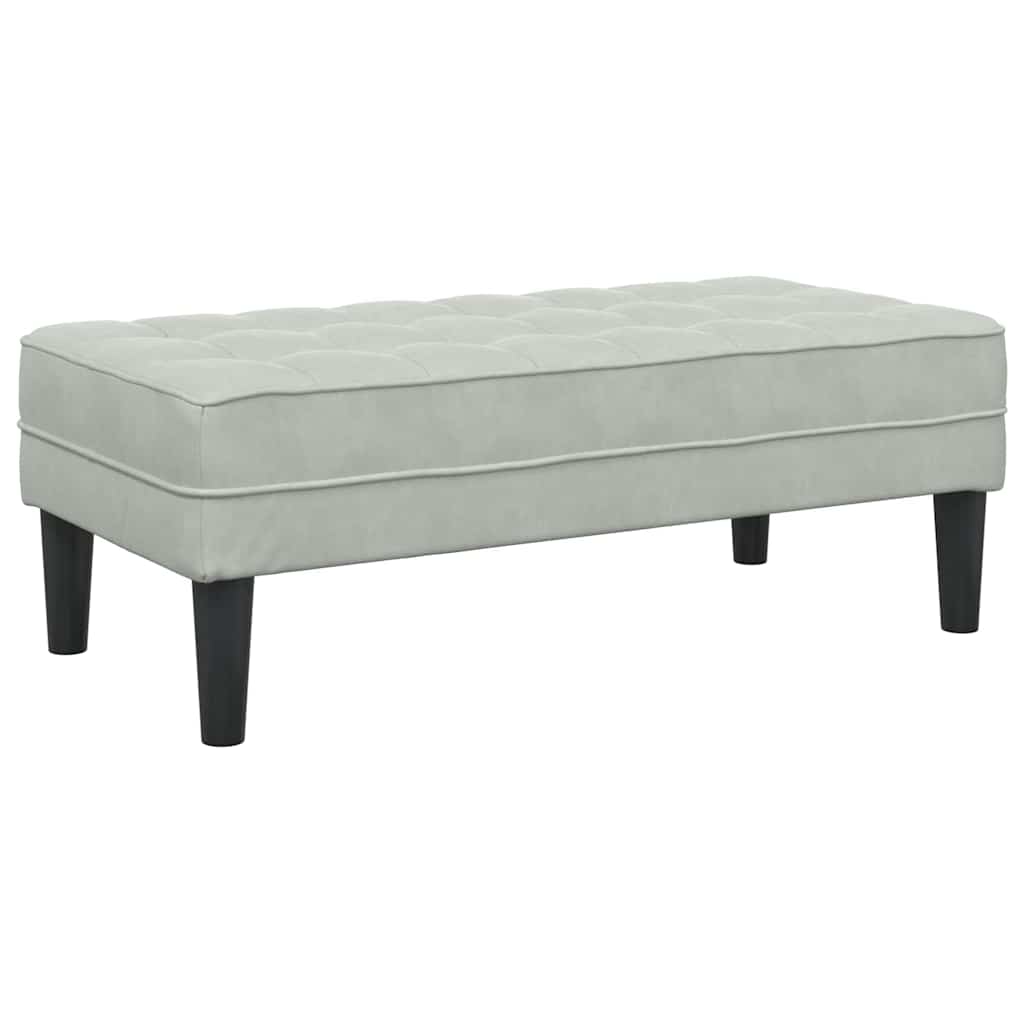 8721158784186_wbg-an-m_en_hd_1 vidaXL Bench Light grey 113 x 57 x 39 cm Velvet - Image 2