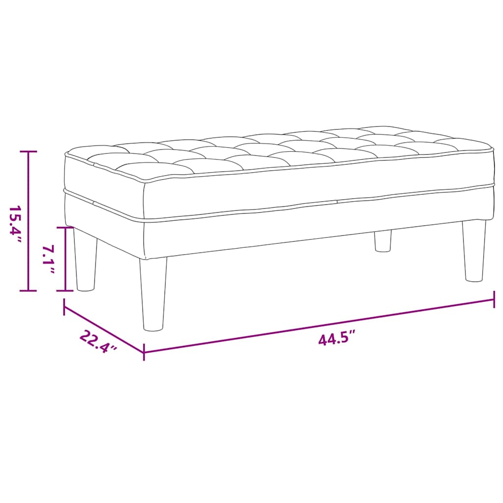 8721158784247_wbg-siz_en_hd_1 vidaXL Bench Black 113 x 57 x 39 cm Velvet - Image 9