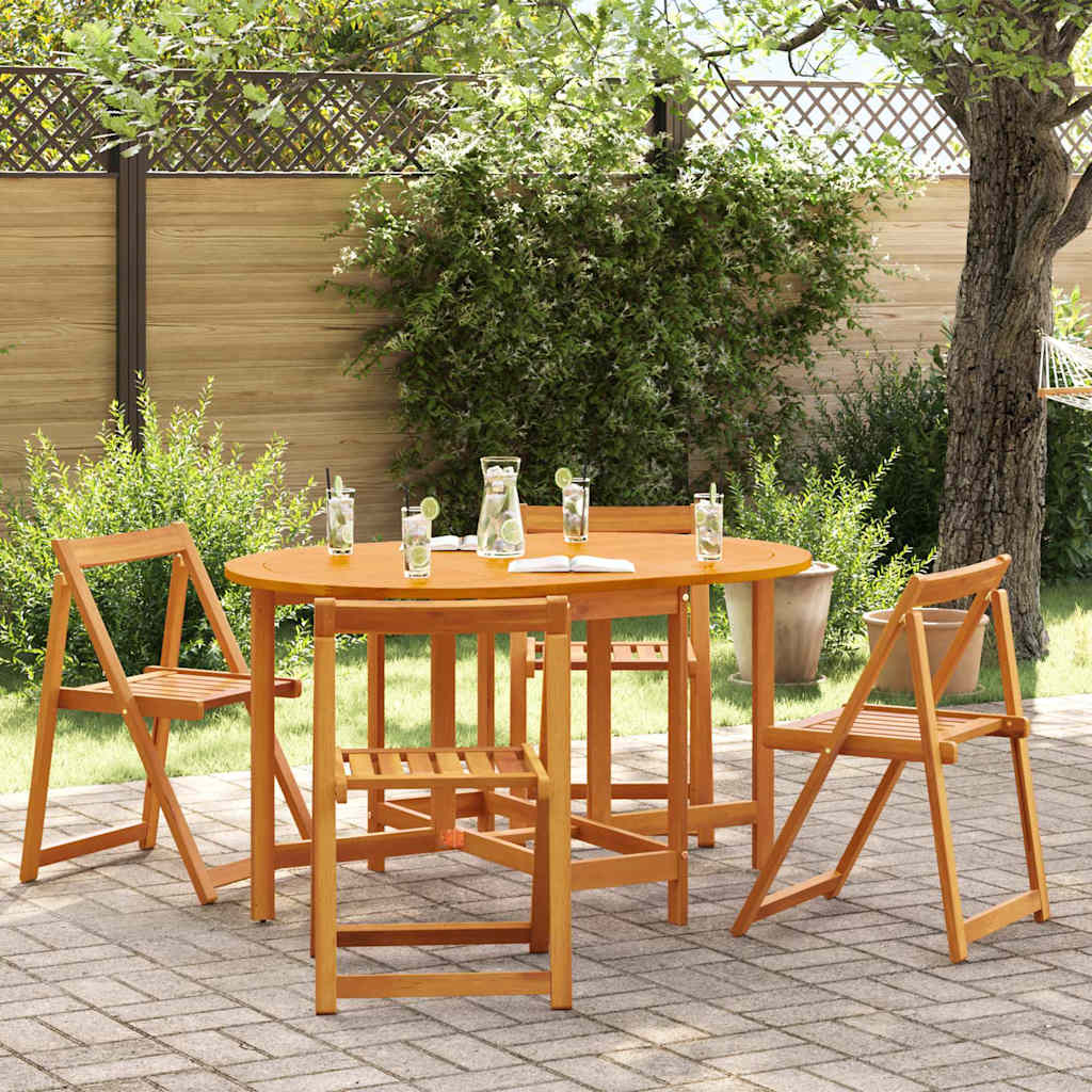 vidaXL Garden Table Folding Brown 110 x 60 x 72 cm Solid Acacia wood