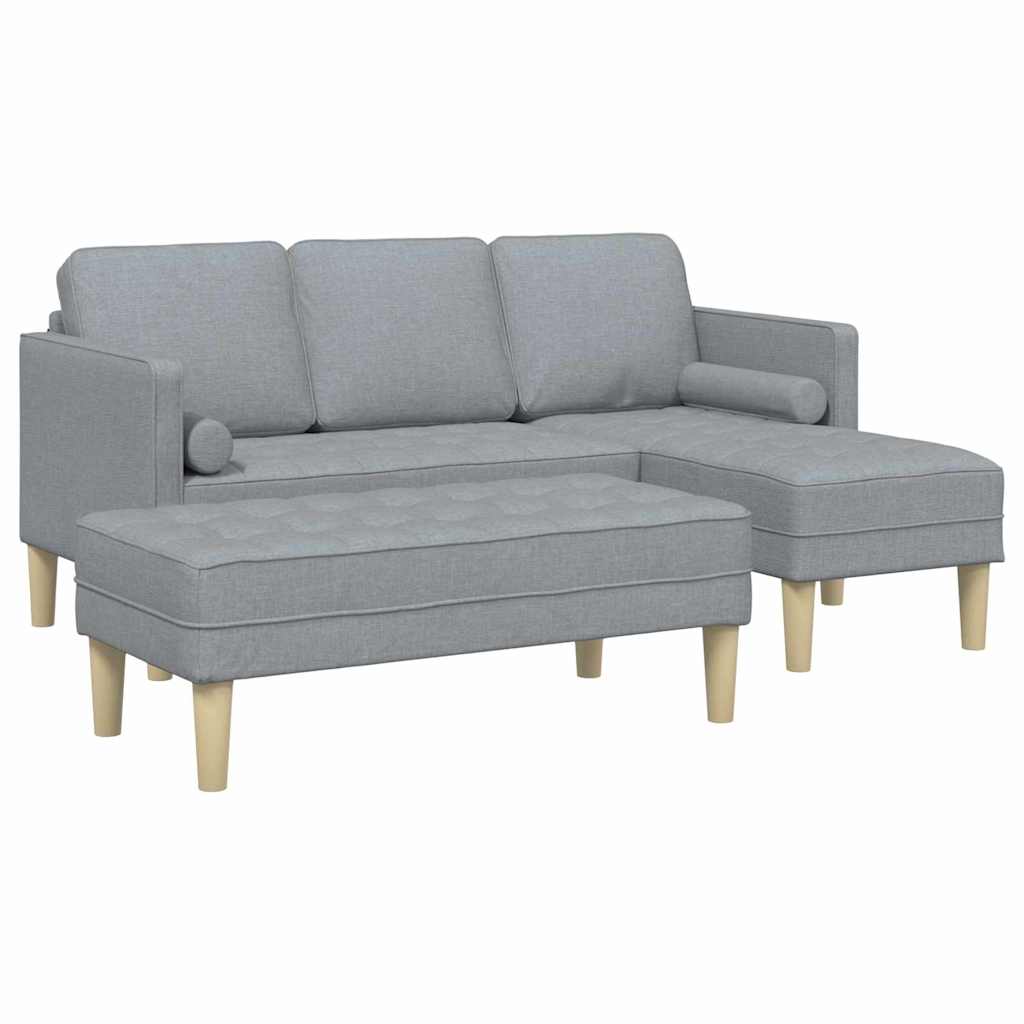 8721158785596_wbg-an-m_en_hd_1 vidaXL Sofa Set 2 pcs Light Grey 173 x 131 x 67 cm Fabric - Image 2