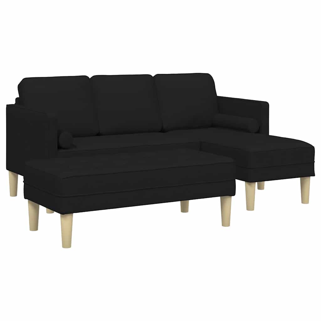 8721158785619_wbg-an-m_en_hd_1 vidaXL Sofa Set 2 pcs Black 173 x 131 x 67 cm Fabric - Image 2