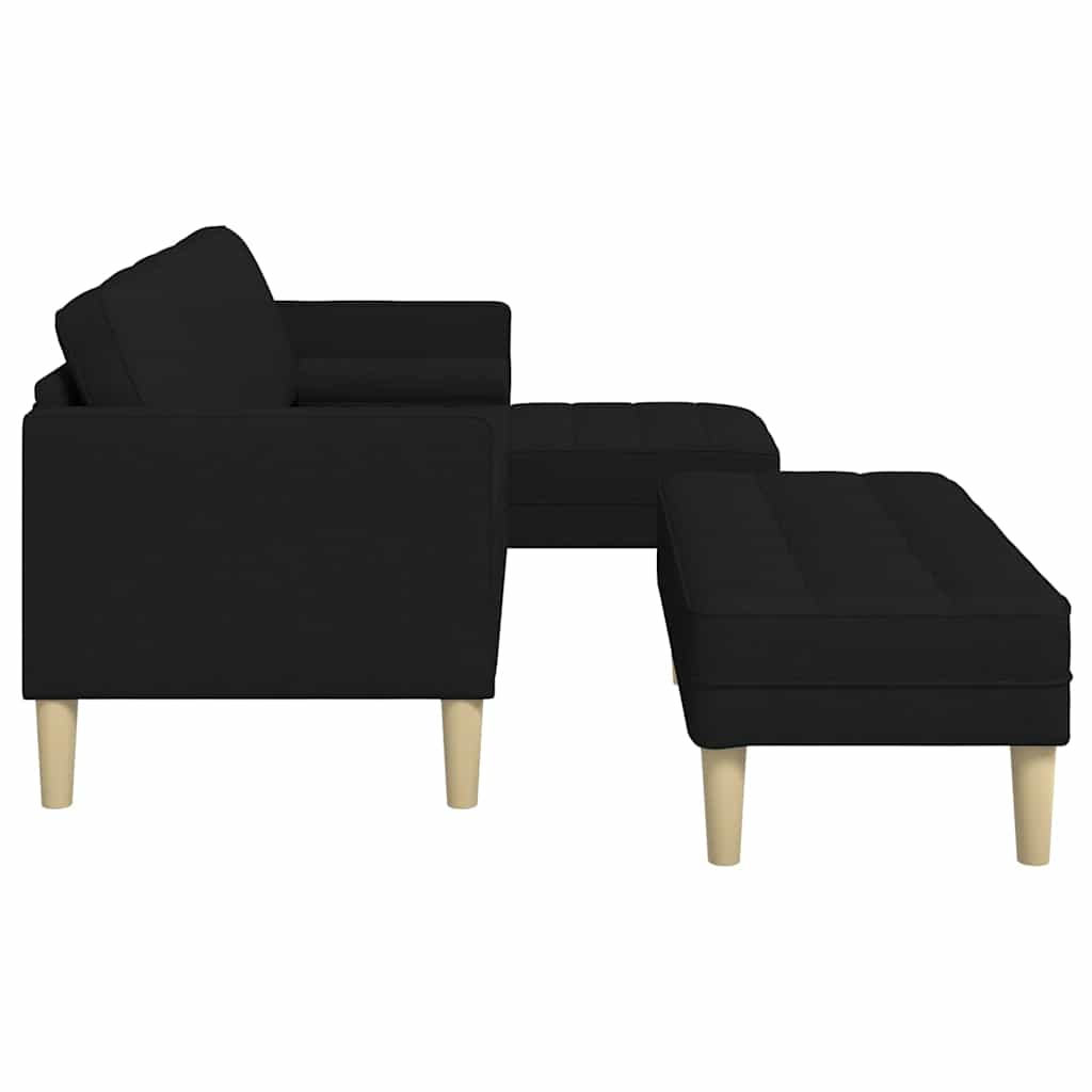 8721158785619_wbg-si_en_hd_6 vidaXL Sofa Set 2 pcs Black 173 x 131 x 67 cm Fabric - Image 7