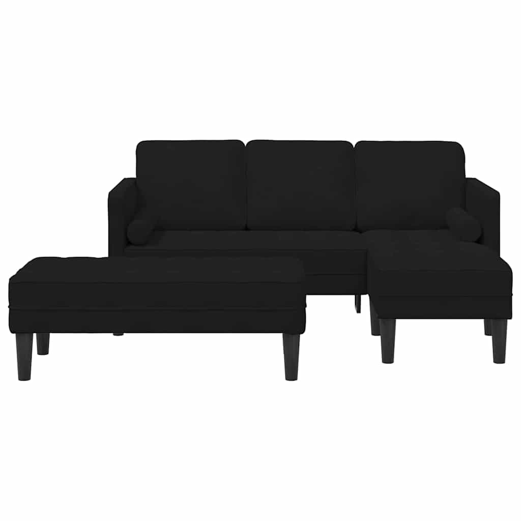 8721158785770_wbg-fr_en_hd_3 vidaXL Sofa Set 2 pcs Black 173 x 131 x 67 cm Velvet - Image 4
