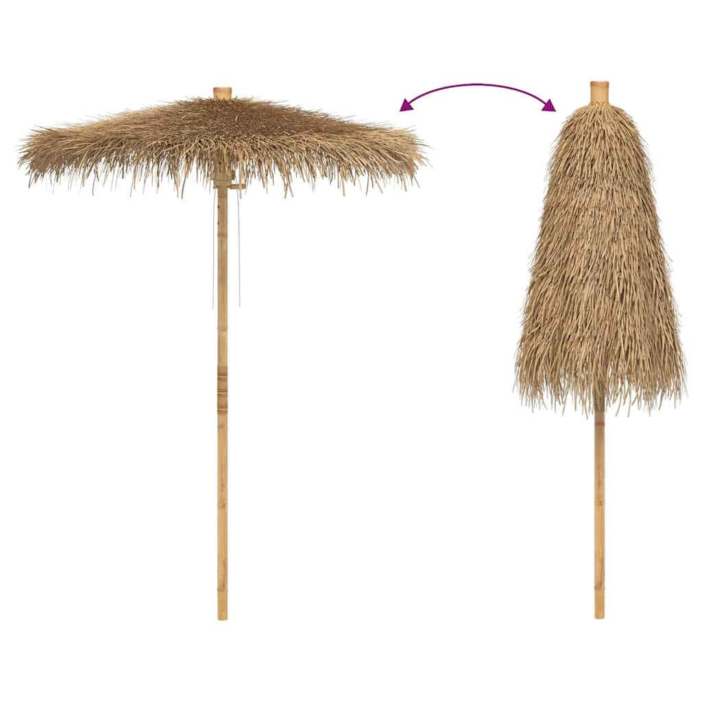 8721158786654_g_en_hd_3 vidaXL Tiki Umbrella with Banana Leaf Canopy 180 cm Bamboo - Image 5