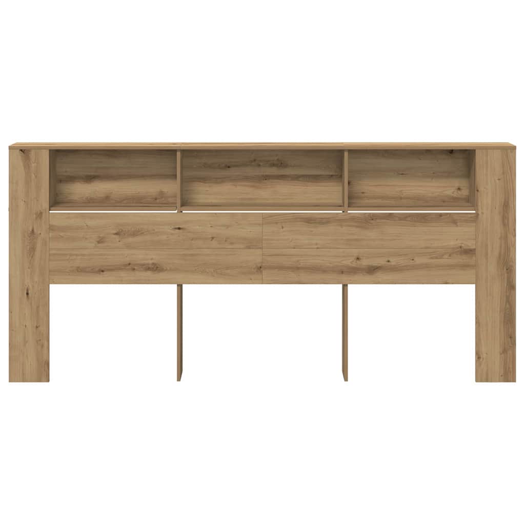 8721158789068_wbg-fr_en_hd_3 vidaXL Headboard Cabinet 220 x 18.5 x 104.5 cm Engineered wood - Image 5