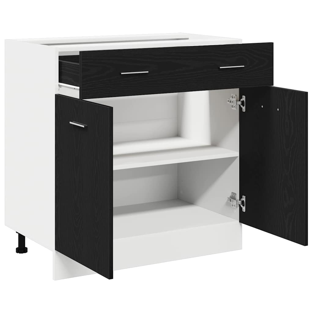 8721158791788_wbg-an_en_hd_2 vidaXL Cabinet with Drawer Black oak 80 x 46 x 81.5 cm Engineered wood - Image 5