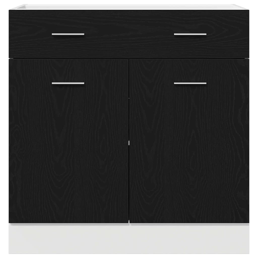 8721158791788_wbg-fr_en_hd_4 vidaXL Cabinet with Drawer Black oak 80 x 46 x 81.5 cm Engineered wood - Image 7