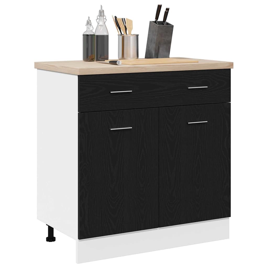 8721158791788_wbg-mo_en_hd_1 vidaXL Cabinet with Drawer Black oak 80 x 46 x 81.5 cm Engineered wood - Image 3
