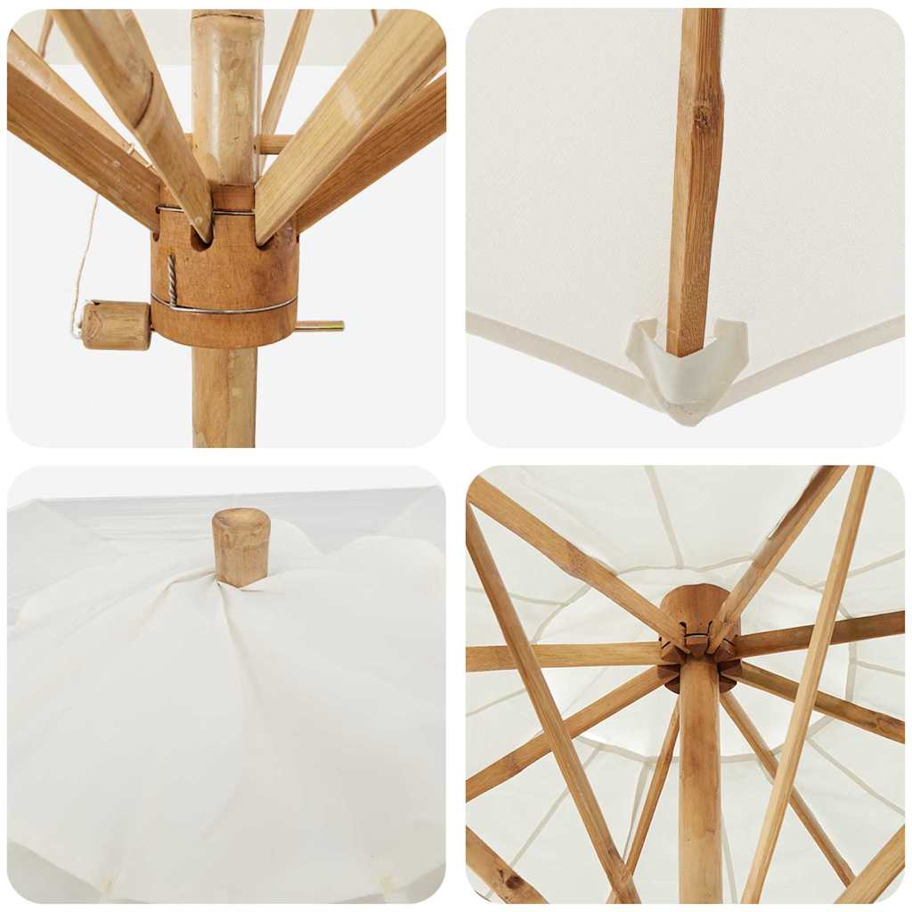 8721158824028_detail_en_hd_1 vidaXL Garden Parasol Cream white 270 x 270 x 260 cm Bamboo - Image 5