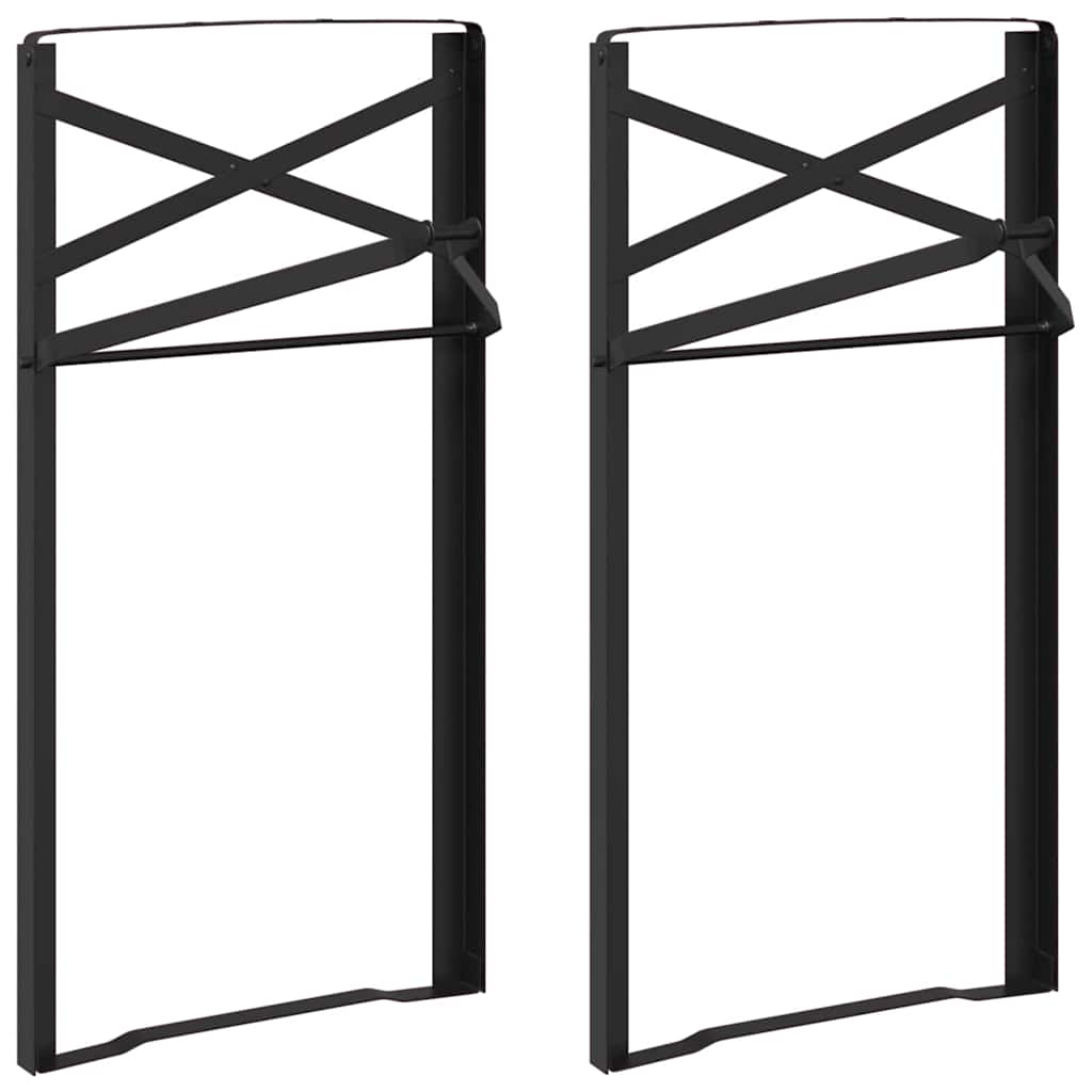 8721158828101_wbg-an-m_en_hd_1 vidaXL Beer Table Leg 2 pcs Black 39 x 3 x 75 cm Powder-Coated Steel - Image 2
