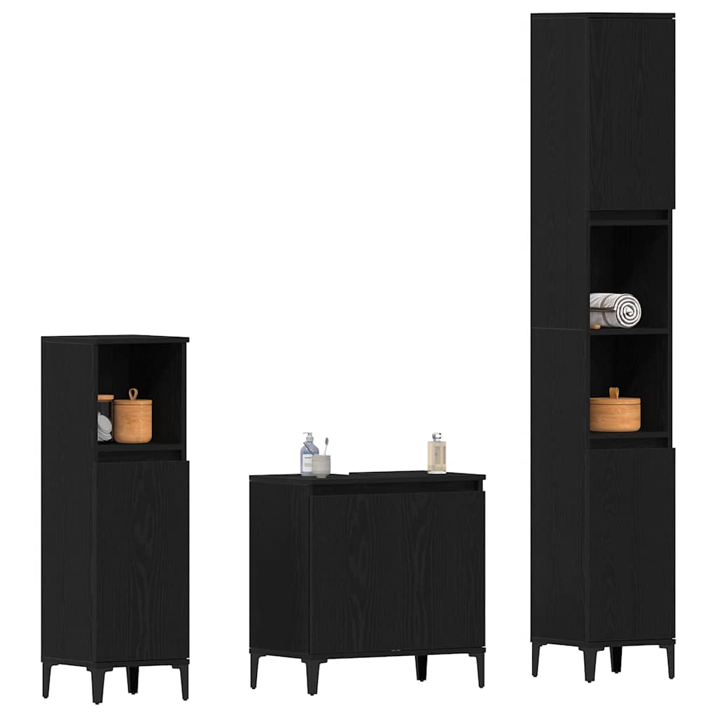 8721158840769_wbg-mo_en_hd_1 vidaXL Bathroom Furniture Set with Door 3 pcs Black 30 x 30 x 180 cm - Image 3