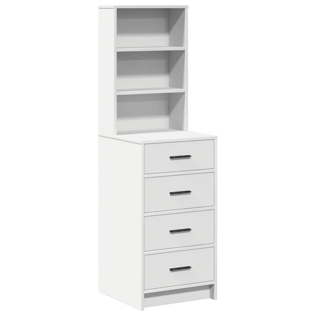 8721158850744_wbg-an-m_en_hd_1 vidaXL Highboard with Drawer White 40 x 41 x 135 cm Engineered wood - Image 2