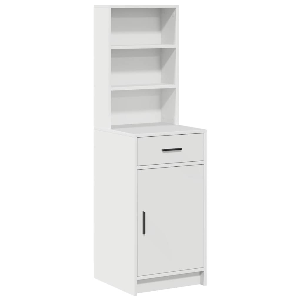 8721158851017_wbg-an-m_en_hd_1 vidaXL Highboard with Drawer White 40 x 40.5 x 135 cm Engineered wood - Image 2