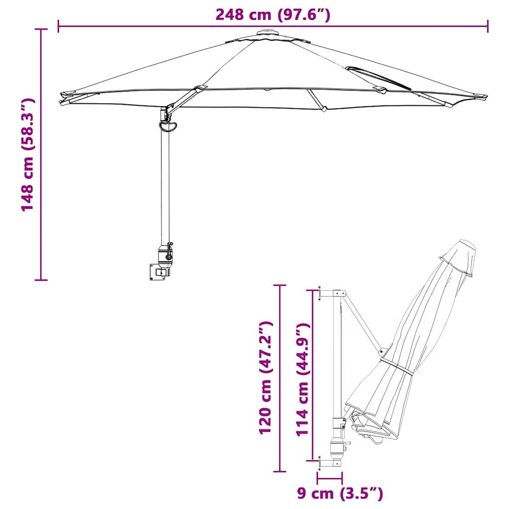 8721158855794_wbg-siz_en_hd_1 vidaXL Garden Parasol Anthracite and Black 248 x 248 x 148 cm - Image 10