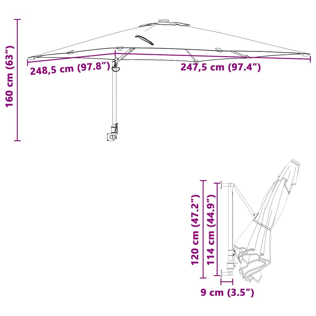 8721158855879_wbg-siz_en_hd_1 vidaXL Garden Parasol Anthracite and Black 248.5 x 247.5 x 160 cm - Image 10