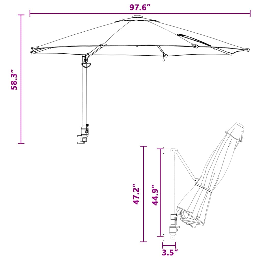 8721158855992_wbg-siz_en_hd_1 vidaXL Garden Parasol Manual Black and Black 248 x 248 x 148 cm - Image 12