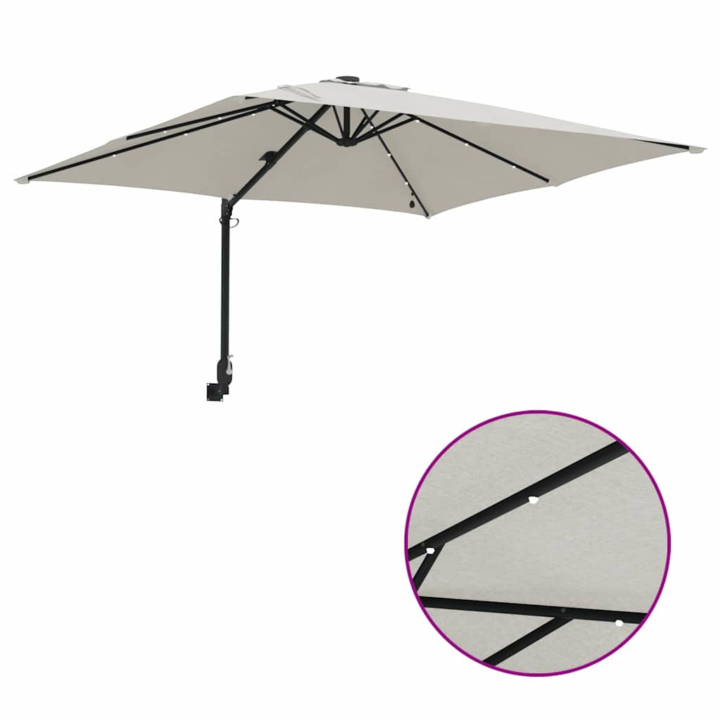 8721158856012_wbg-fu_en_hd_3 vidaXL Garden Parasol Sand 248.5 x 247.5 x 160 cm Fabric - Image 10