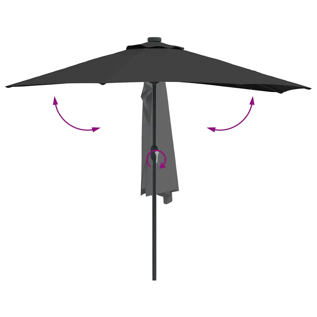 8721158856234_wbg-fu_en_hd_1 vidaXL Garden Parasol Black 294 x 150 x 224 cm Fabric - Image 9