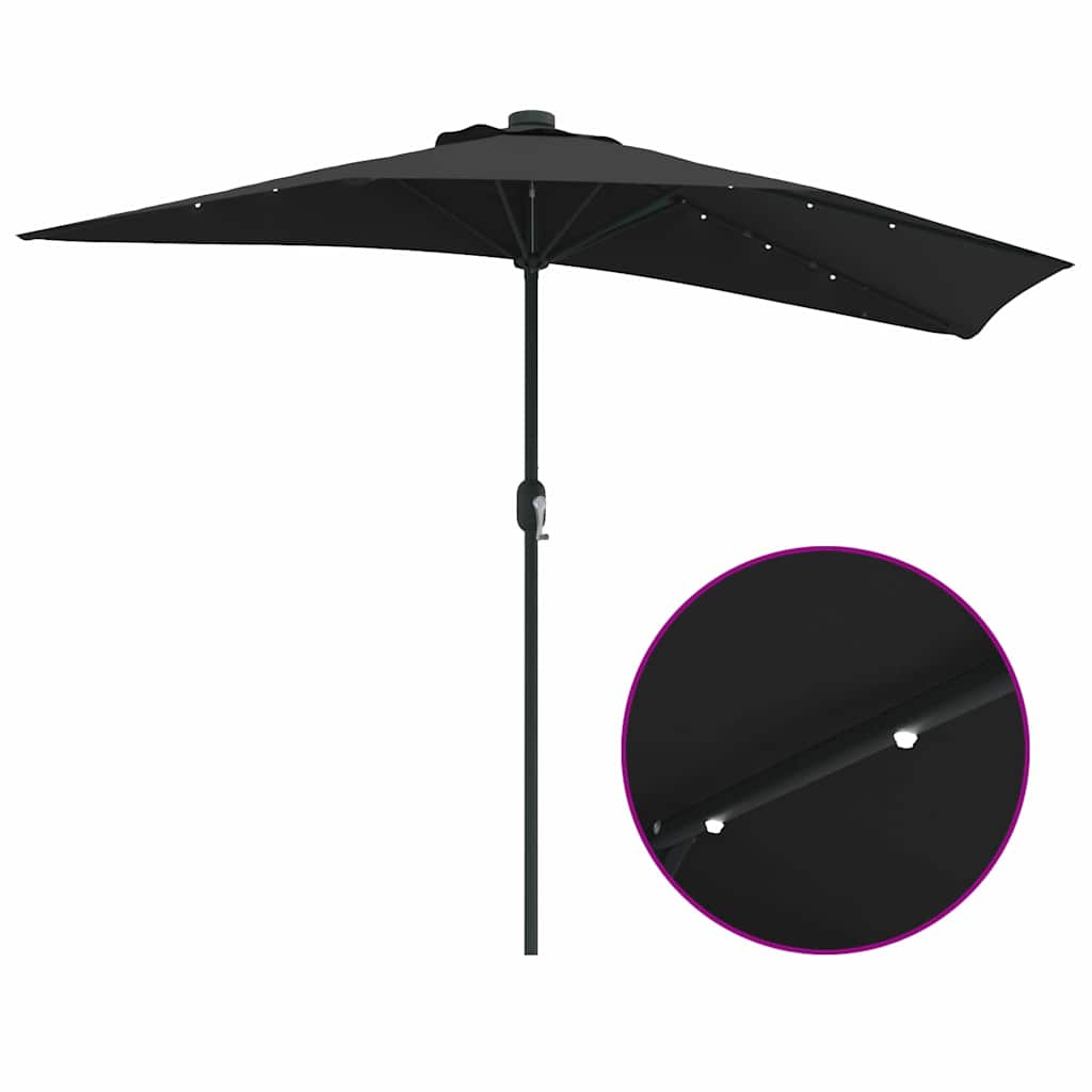 8721158856234_wbg-fu_en_hd_3 vidaXL Garden Parasol Black 294 x 150 x 224 cm Fabric - Image 11