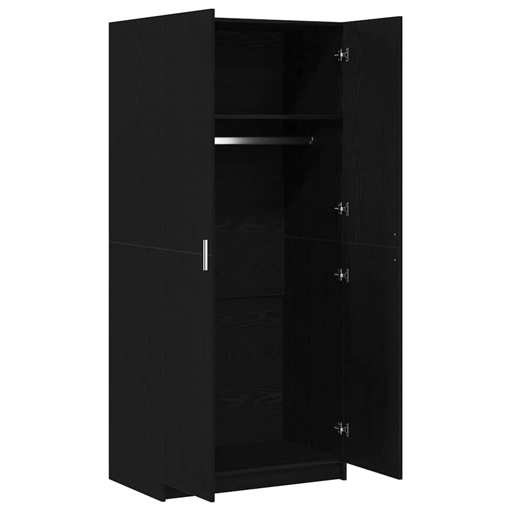 8721158860187_wbg-an_en_hd_2 vidaXL Wardrobe with Storage Black 80 x 51 x 180 cm Engineered wood - Image 6