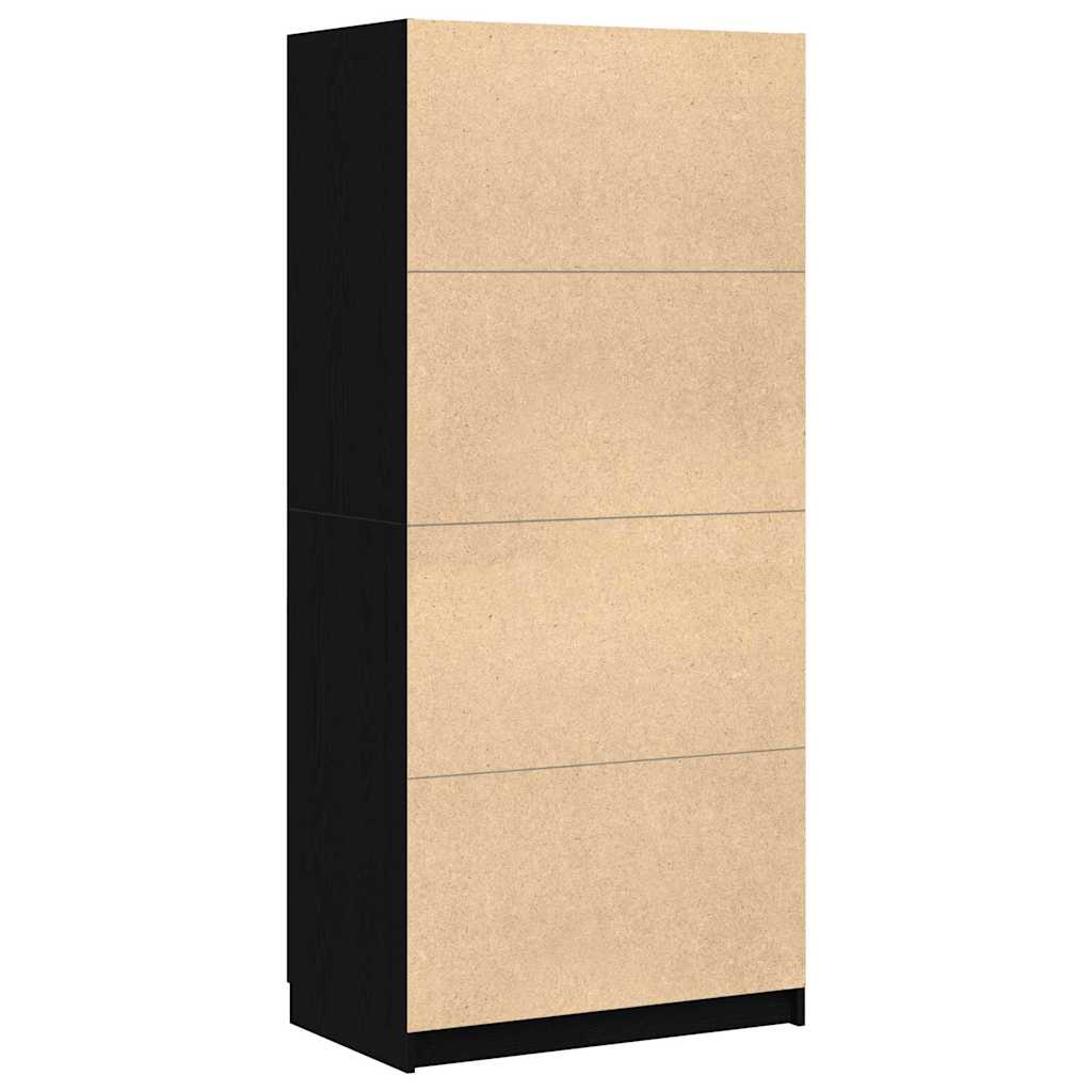 8721158860187_wbg-ba_en_hd_3 vidaXL Wardrobe with Storage Black 80 x 51 x 180 cm Engineered wood - Image 9