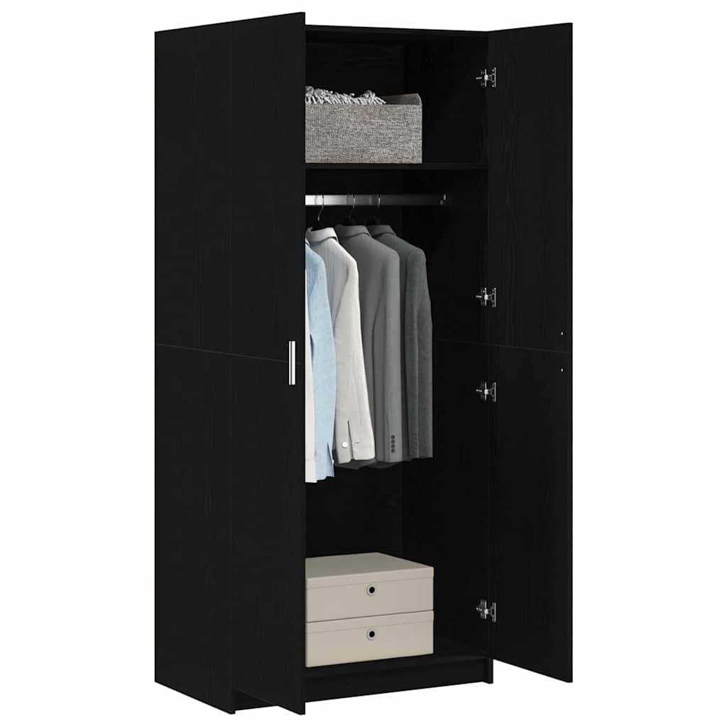 8721158860187_wbg-mo_en_hd_1 vidaXL Wardrobe with Storage Black 80 x 51 x 180 cm Engineered wood - Image 4