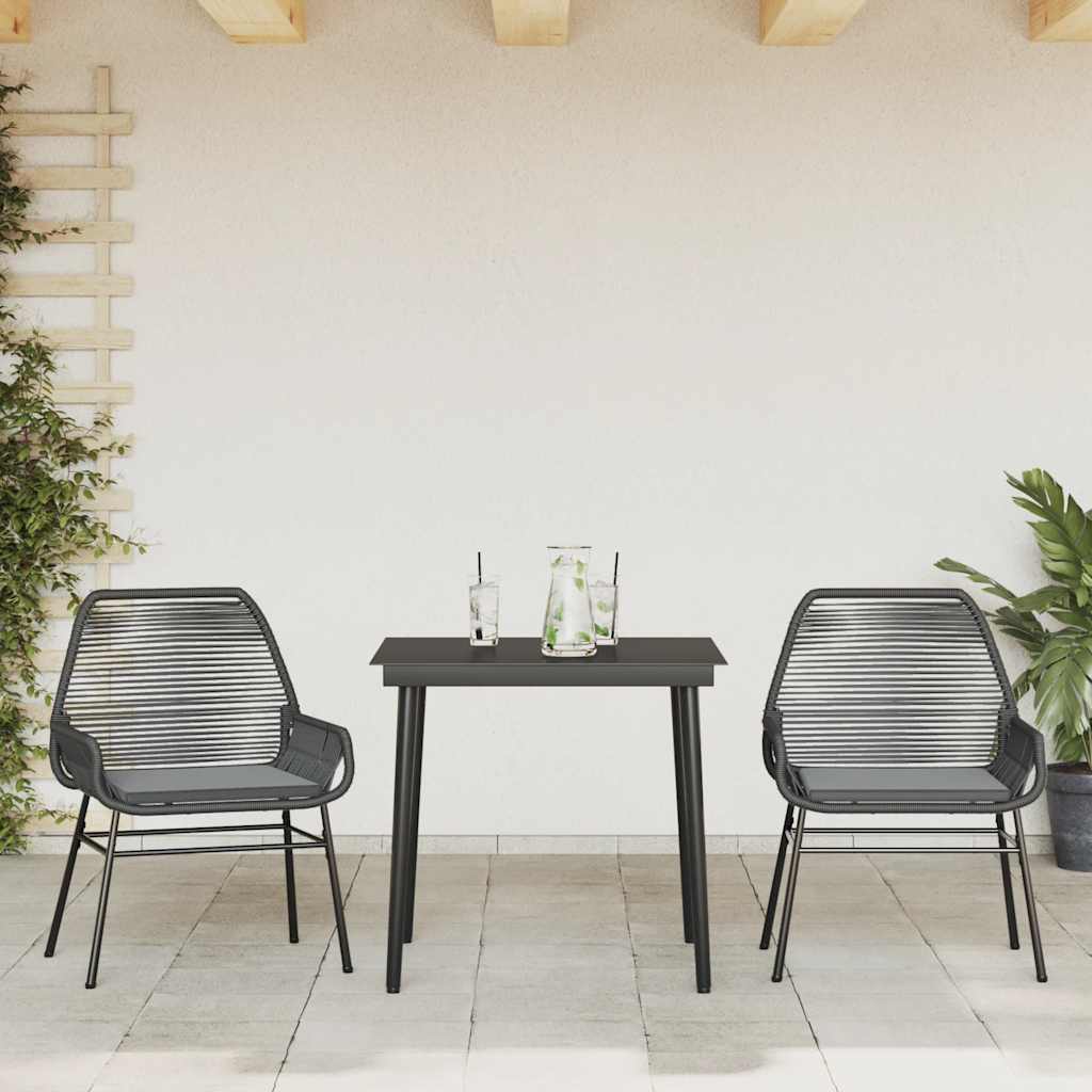 8721158865892_g_en_hd_1 vidaXL 3 Piece Garden Dining Set with Cushions Black Poly Rattan Glass - Image 3