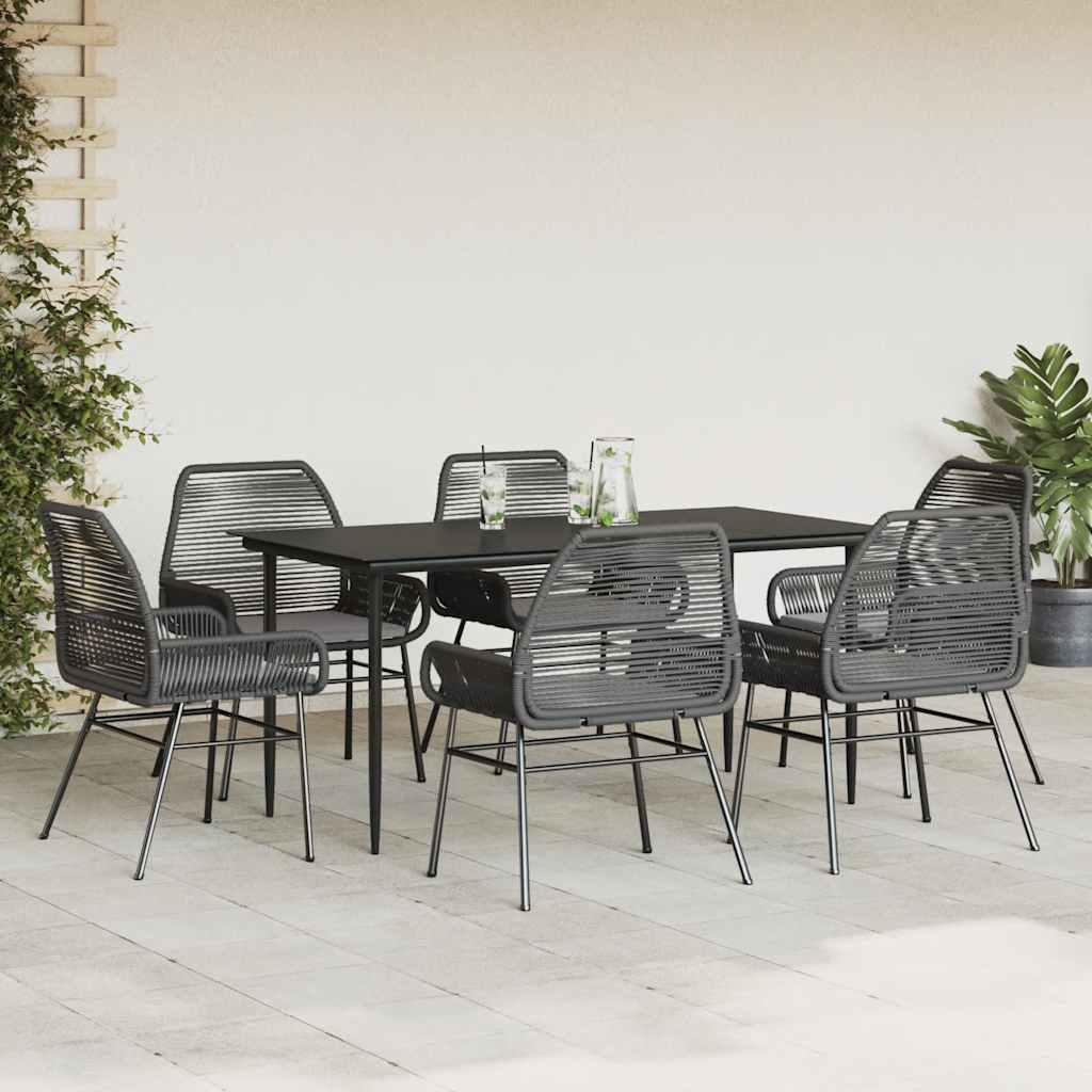 8721158865939_g_en_hd_1 vidaXL 7 Piece Garden Dining Set with Cushions Black Poly Rattan Glass - Image 3