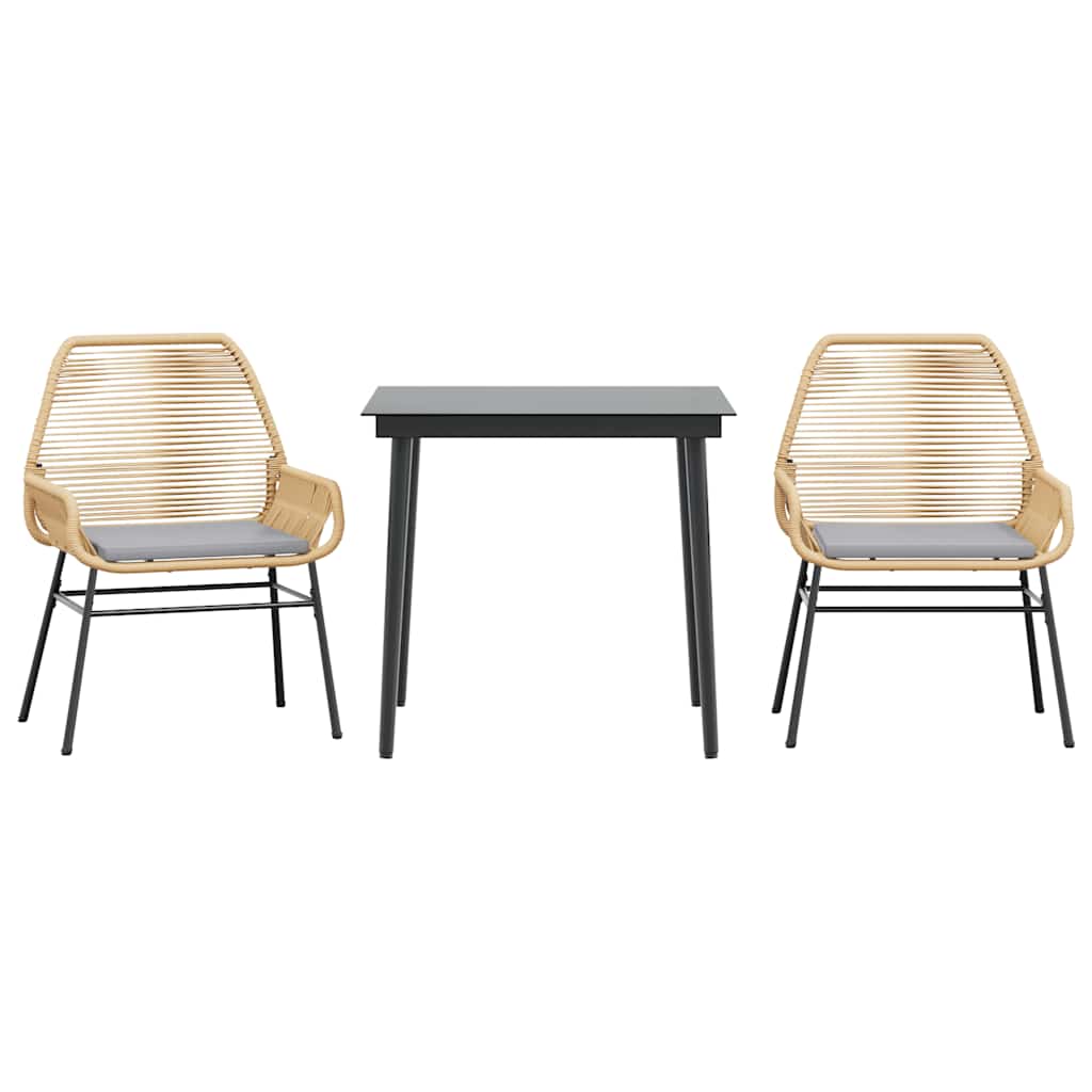 8721158865960_a_en_hd_1 vidaXL 3 Piece Garden Dining Set with Cushions Brown Poly Rattan Glass - Image 2