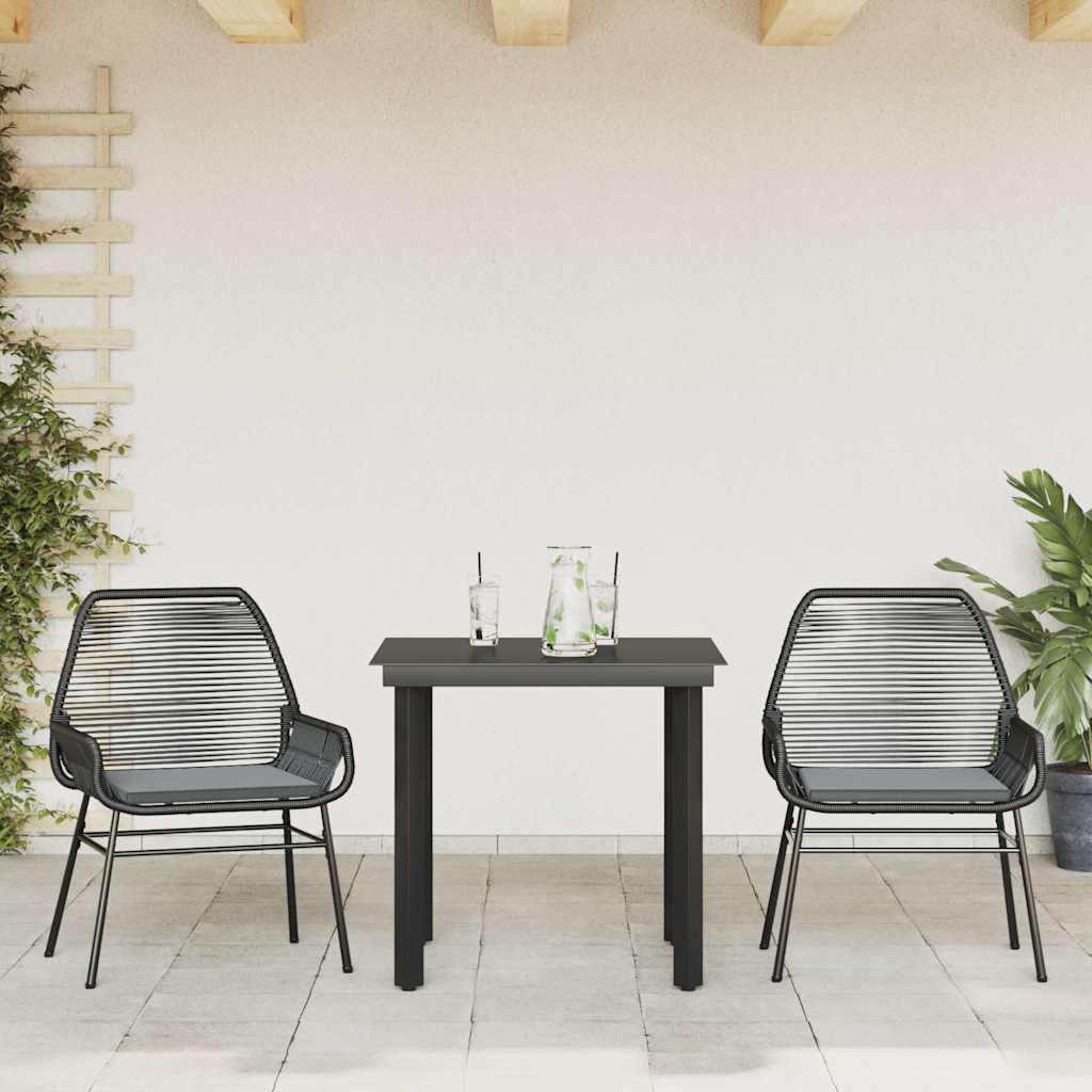 8721158866875_g_en_hd_1 vidaXL 3 Piece Garden Dining Set with Cushions Black Poly Rattan Glass - Image 3
