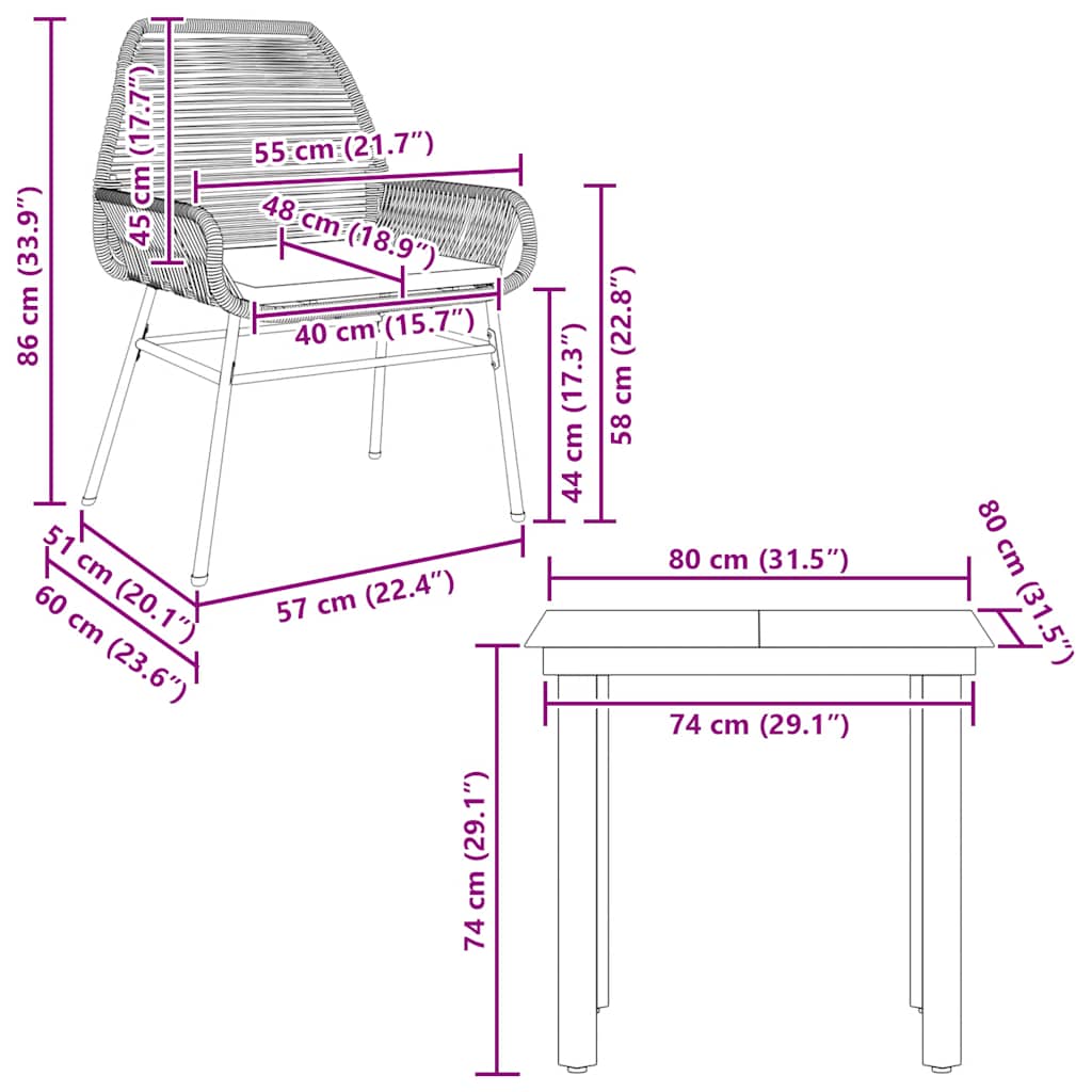 8721158866943_g_en_hd_8 vidaXL 3 Piece Garden Dining Set with Cushions Brown Poly Rattan Glass - Image 10