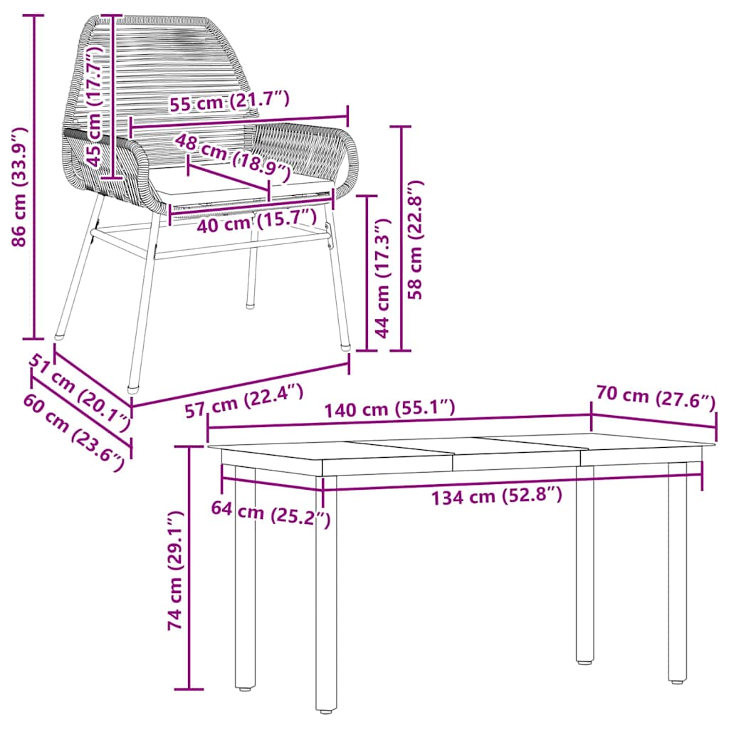 8721158866967_g_en_hd_8 vidaXL 5 Piece Garden Dining Set with Cushions Brown Poly Rattan Glass - Image 10