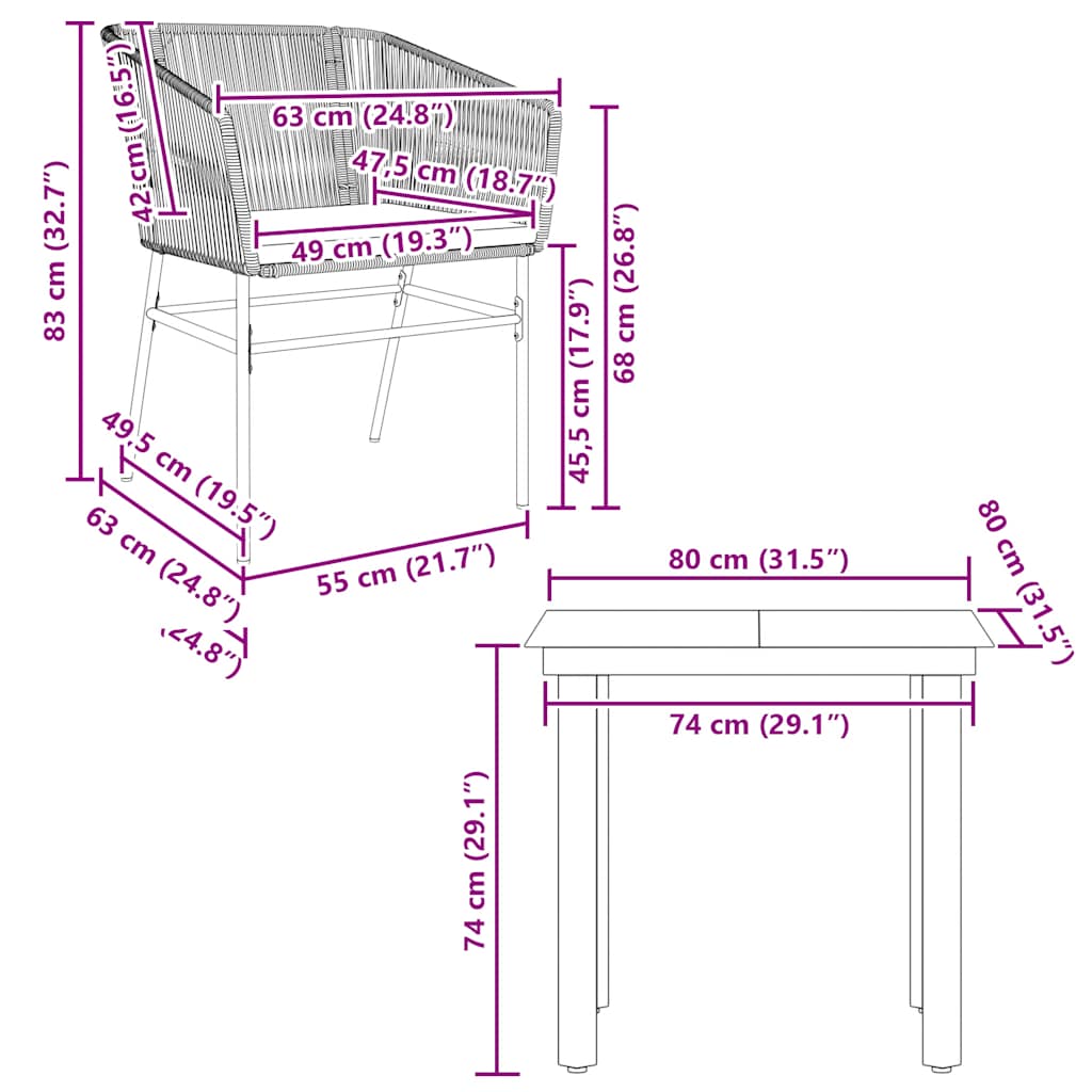 8721158867438_g_en_hd_8 vidaXL 3 Piece Garden Dining Set with Cushions Brown Poly Rattan Glass - Image 10
