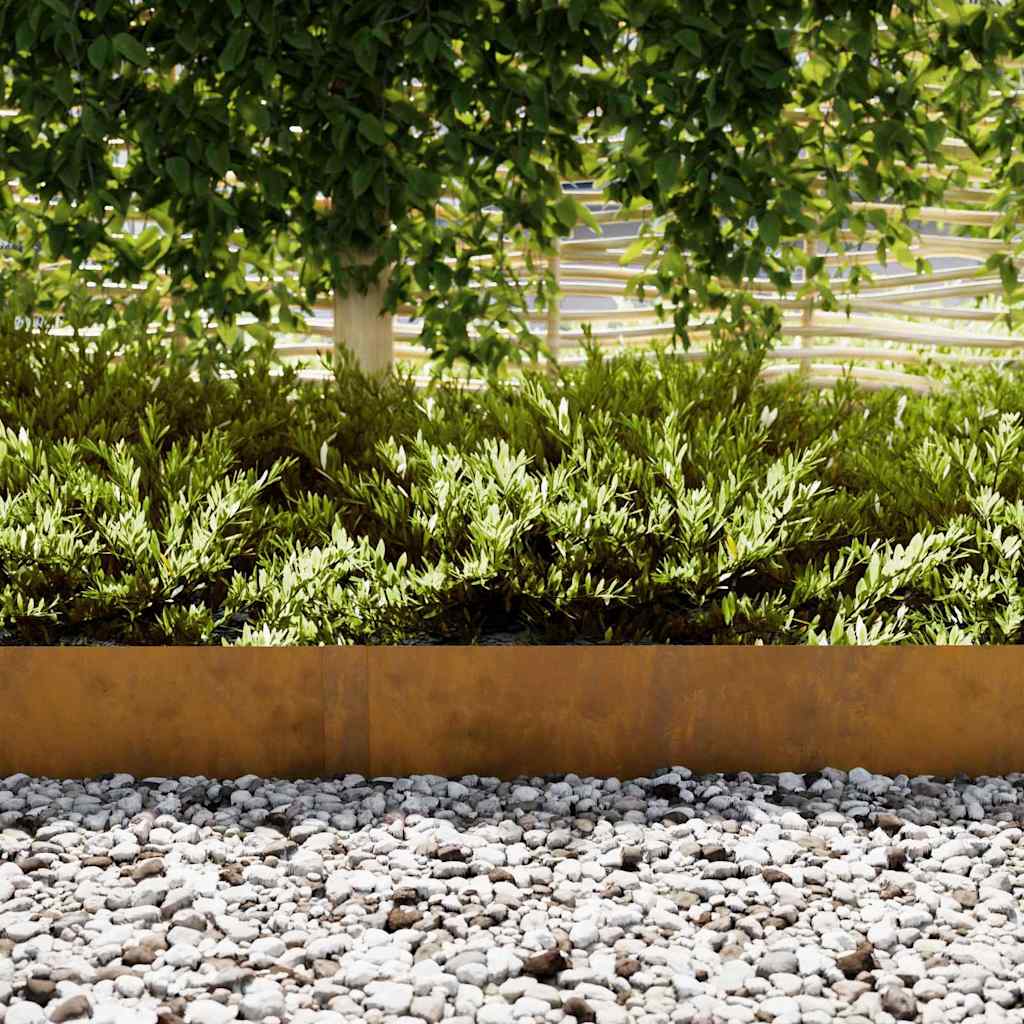 8721158870544_mo-im-zo_en_hd_1 vidaXL Lawn Edgings 30 pcs Brown 100 x 0.5 x 20 cm Weathering Steel - Image 3