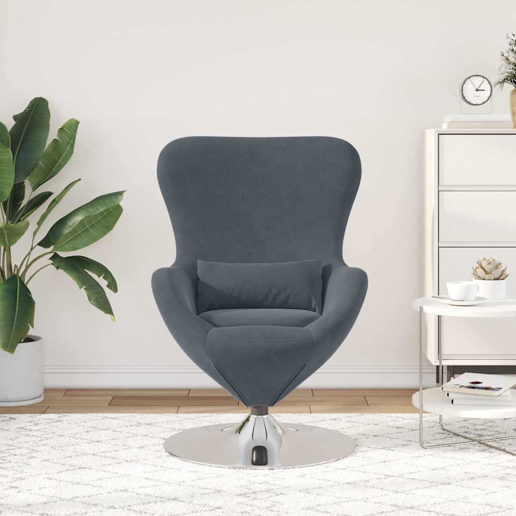 8721158871916_mo-im_en_hd_2 vidaXL Egg Chair Dark grey 63 x 73 x 90 cm Velvet - Image 3
