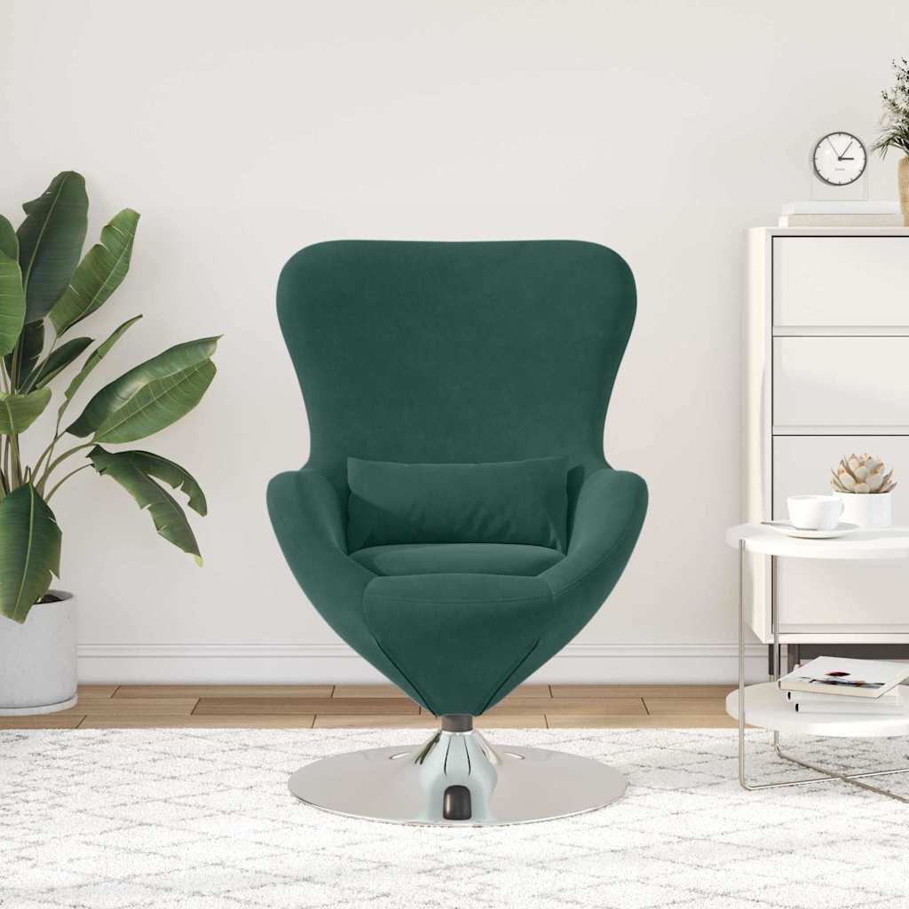 8721158871923_mo-im_en_hd_2 vidaXL Egg Chair Dark green 63 x 73 x 90 cm Velvet - Image 3