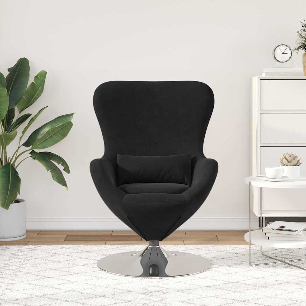 8721158871961_mo-im_en_hd_2 vidaXL Egg Chair Black 63 x 73 x 90 cm Velvet - Image 3