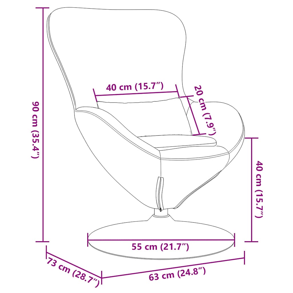 8721158871978_wbg-siz_en_hd_1 vidaXL Egg Chair Yellow 63 x 73 x 90 cm Velvet - Image 10