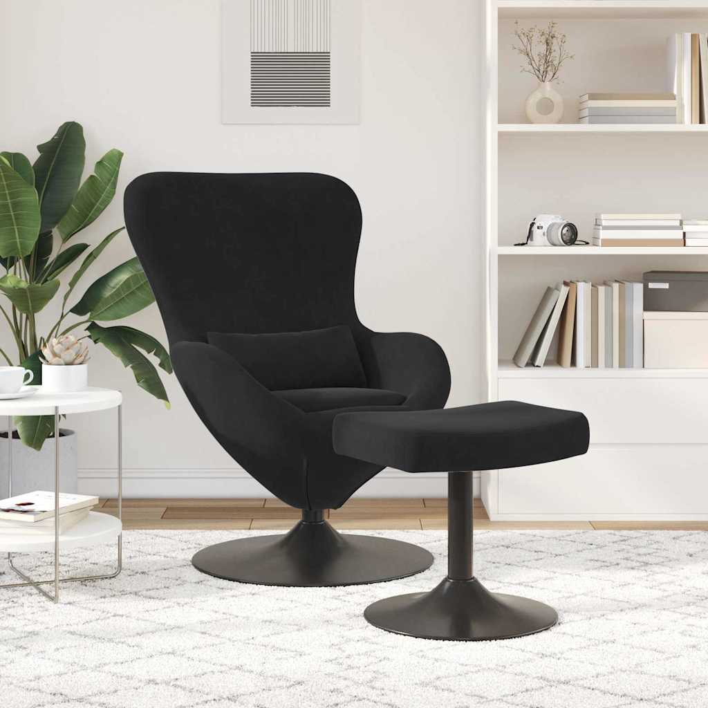 8721158872166_mo-im_en_hd_2 vidaXL Egg Chair with Footstool Black 63 x 73 x 90 cm Velvet - Image 3