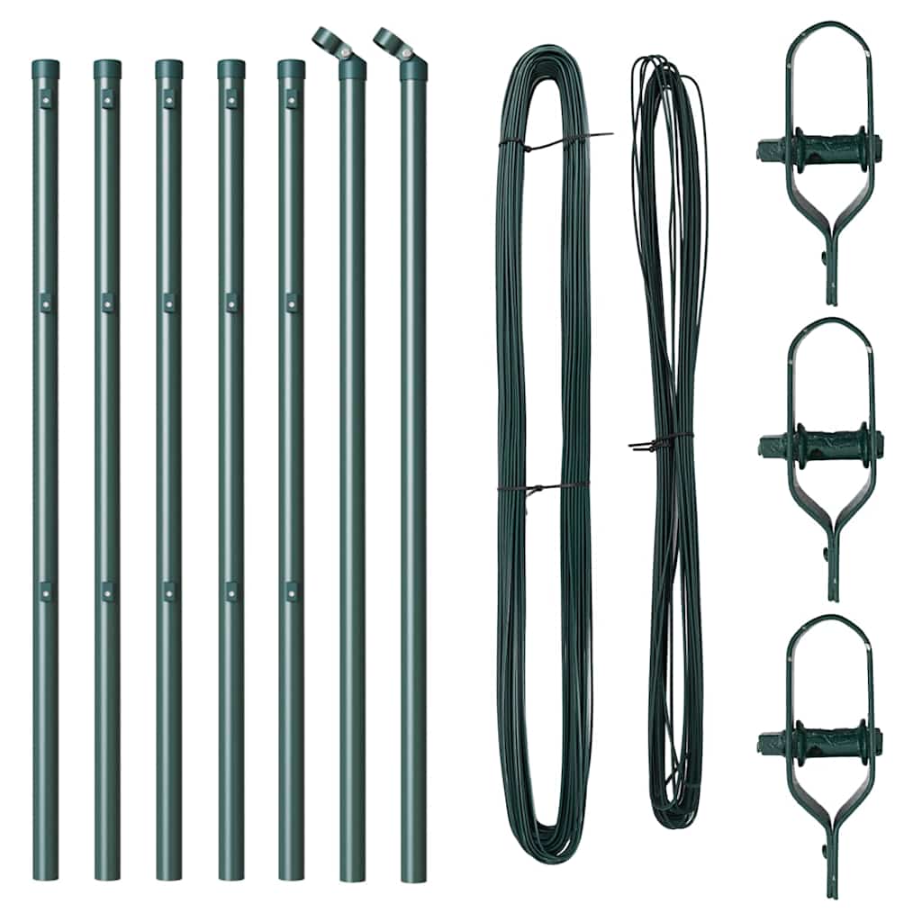 8721158876966_wbg-fr_en_hd_1 vidaXL Fence Posts Manual 7 pcs Green Ø32mm 80 cm Galvanised steel - Image 4