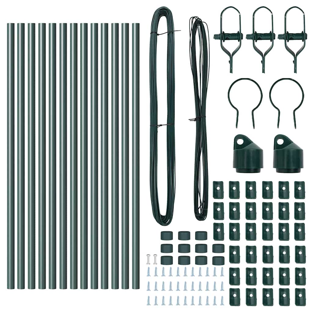 8721158876973_wbg-fr_en_hd_2 vidaXL Fence Posts Manual 13 pcs Green Ø32mm 80 cm Galvanised steel - Image 5