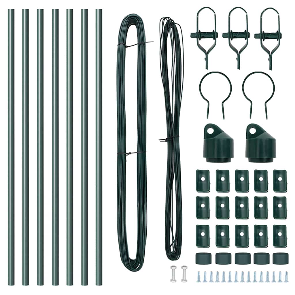 8721158877000_wbg-fr_en_hd_2 vidaXL Fence Posts Manual 7 pcs Green Ø32mm 120 cm Galvanised steel - Image 5