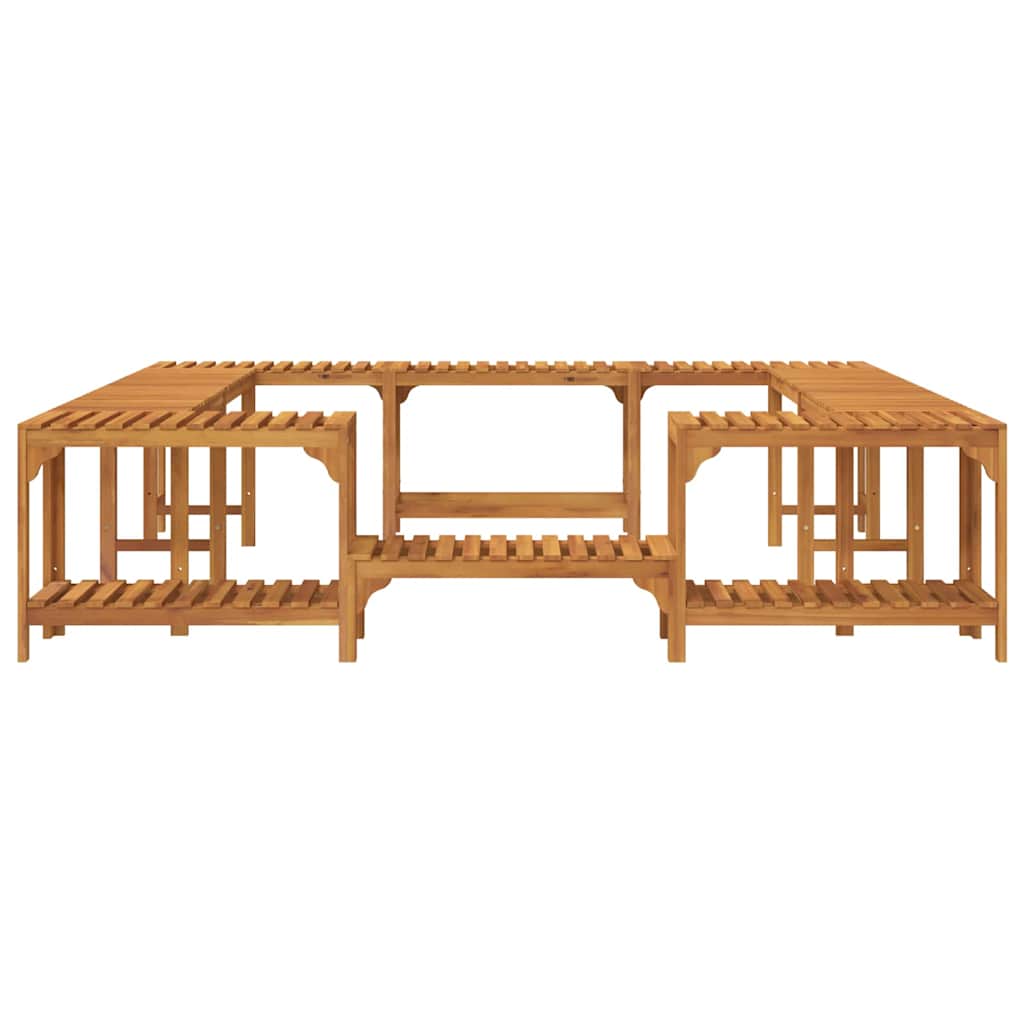 8721158885777_wbg-fr_en_hd_3 vidaXL Square Outdoor Hot Tub Enclosure Brown 230 x 230 cm - Image 6