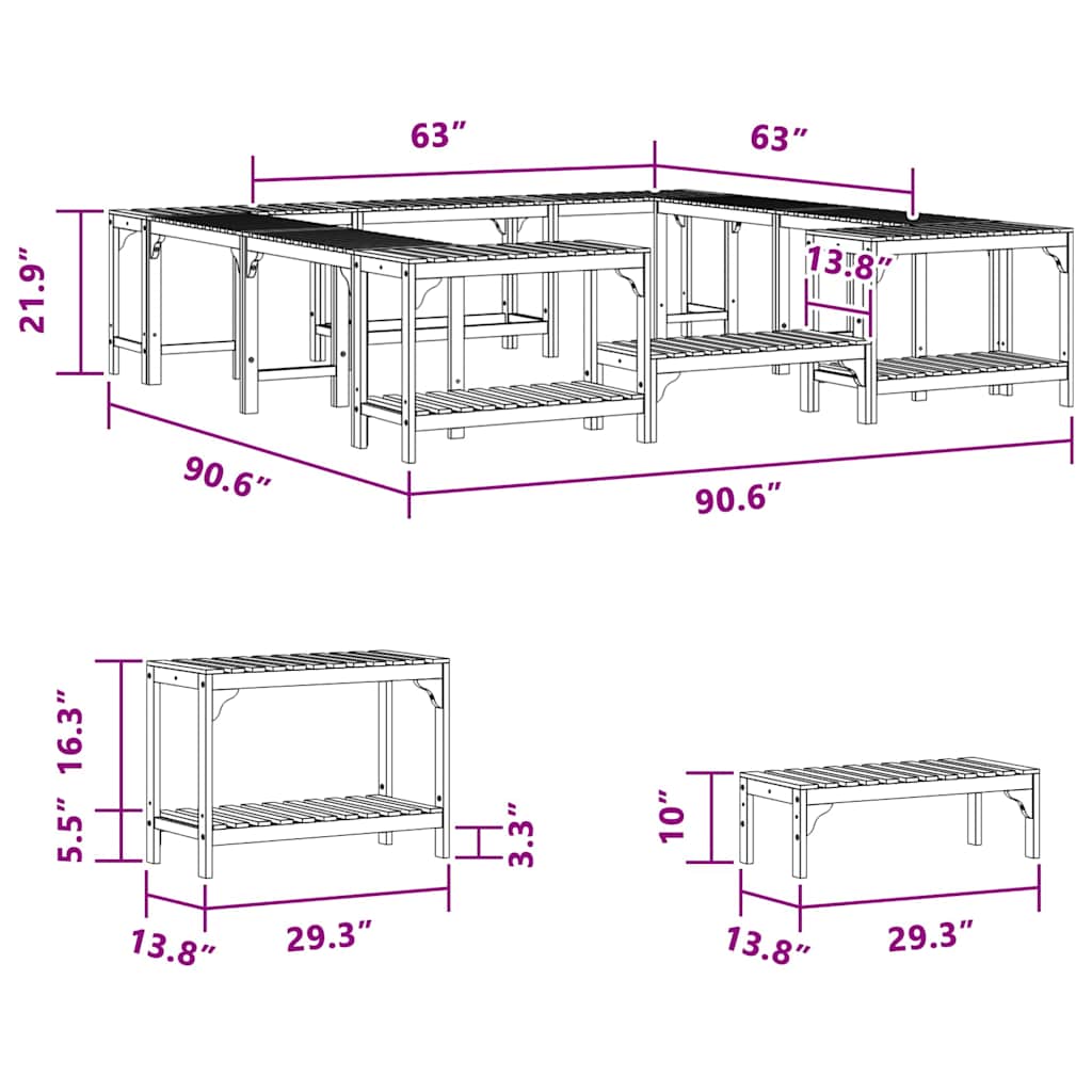 8721158885777_wbg-siz_en_hd_1 vidaXL Square Outdoor Hot Tub Enclosure Brown 230 x 230 cm - Image 13