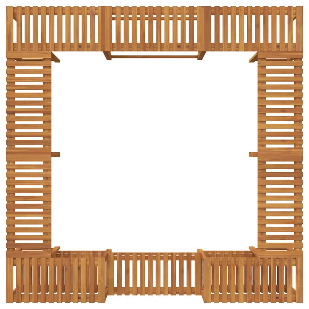 8721158885777_wbg-to_en_hd_5 vidaXL Square Outdoor Hot Tub Enclosure Brown 230 x 230 cm - Image 9