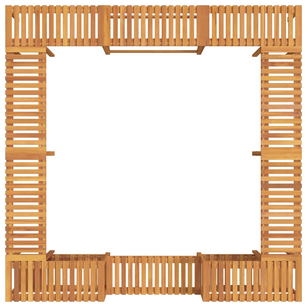8721158885784_wbg-to_en_hd_5 vidaXL Square Outdoor Hot Tub Enclosure Brown 250 x 250 cm - Image 9