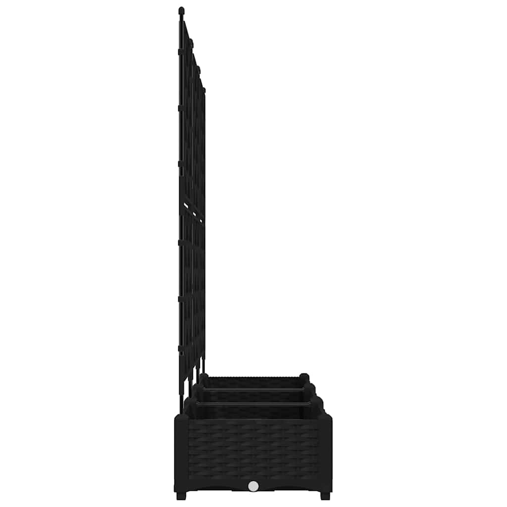 8721158886972_wbg-si_en_hd_4 vidaXL Garden Planter with Trellis 3 pcs Black 120 x 40 x 125.5 cm PP - Image 6