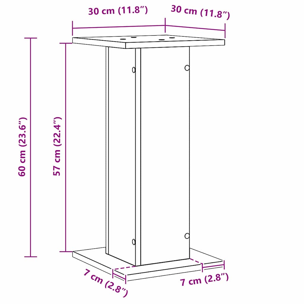 8721158889980_wbg-siz_en_hd_1 vidaXL Speaker Stands 2 pcs Black oak 30 x 30 x 60 cm Engineered wood - Image 10